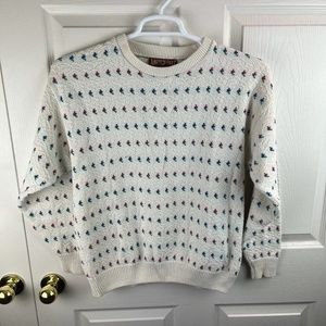 Vintage American Eagle Floral Sweater Size Large